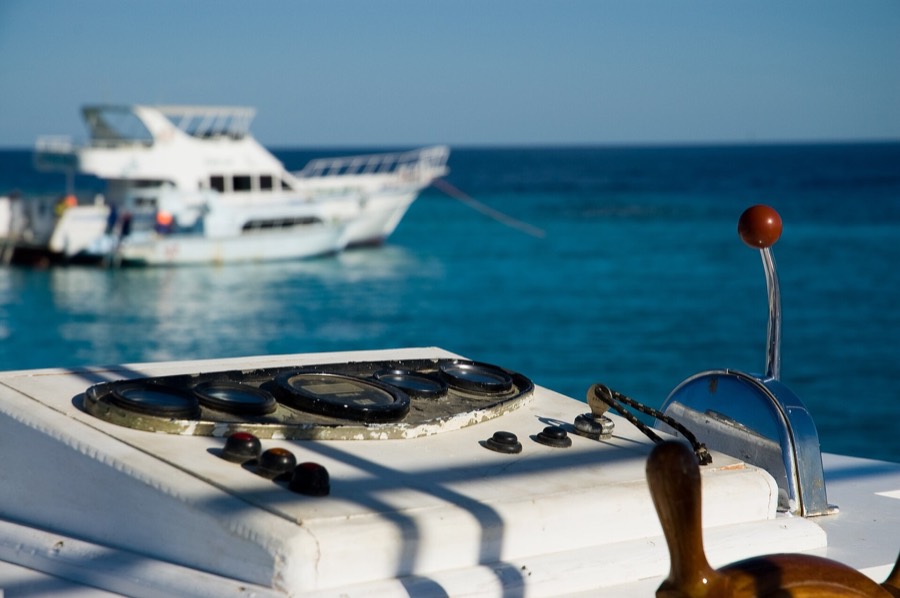 Boat deck overlooking the Red Sea at Safaga