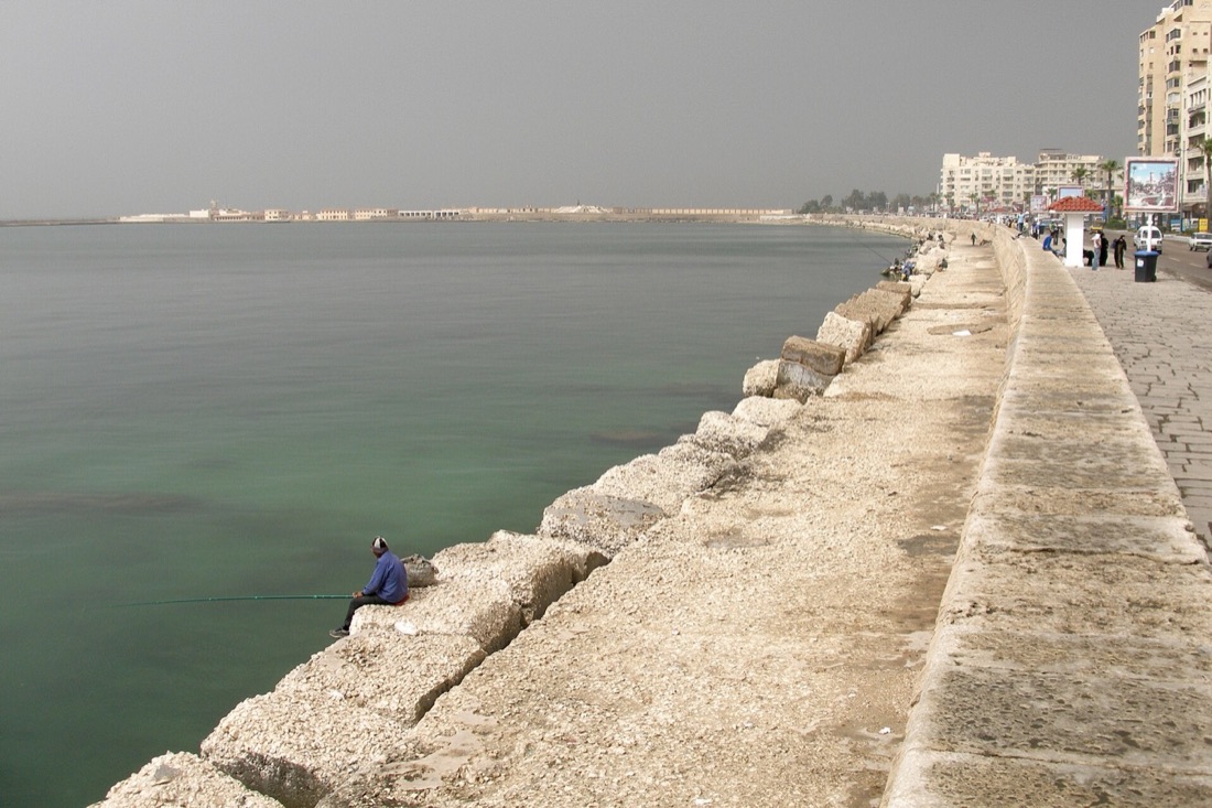 Alexandria Corniche on the Mediterranean coast