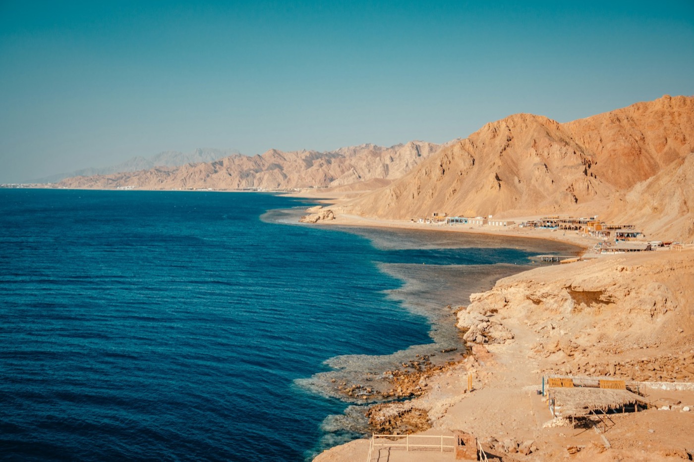 Dahab coast and Sinai mountains