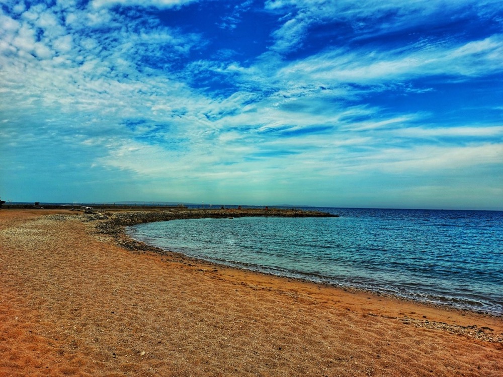 Red Sea shoreline in Hurghada