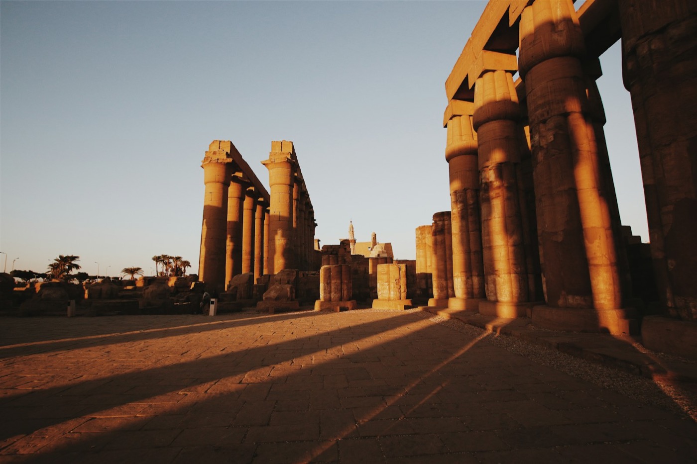 Ancient columns at Luxor Temple